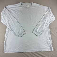 Soft Serve Supima Cotton Shirt Mens XL Blue Long Sleeve Organic Cloud USA Made