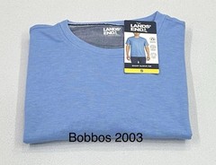 Lands’ End Men’s Classic Fit 4-Way Stretch Tee, Blue, Size S