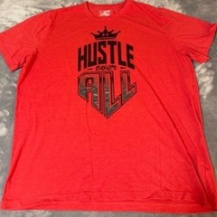 Under Armour HeatGear Hustle Over All Red Graphic T-Shirt Mens 2XL Loose Fit