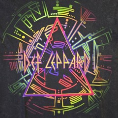 DEF LEPPARD SHIRT Mens Small Black Tie Dye CASUAL METAL Rock Music Concert NWT