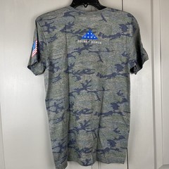 LAT Apparel Mens Small Camo Folds of Honor Graphic T-Shirt Americas Heroes