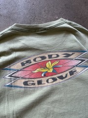 Vintage 90s Body Glove Floral Surf Surfer Beach Summer T Shirt Faded Green XL