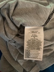 NEW Gap Men’s Medium Tall Short Sleeve Grey Cotton Henley