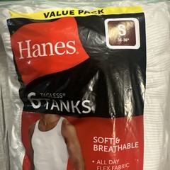 Hanes Comfort Soft Size S Men’s Tank – White (6 Piece)