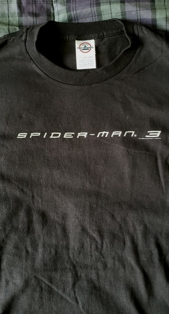 Vintage SPIDER-MAN 3 Movie Studio 2007 Promo XL Black T-Shirt 🕸🕷 Never Worn!