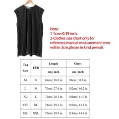 Men Sleveless Vest Tees Shirts Tank Top Casual Solid Loose Breathable Pullover
