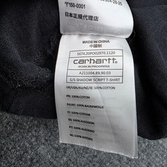 Carhartt Men’s 2XL WIP / Shadow Script T-Shirt Black University Arc Logo