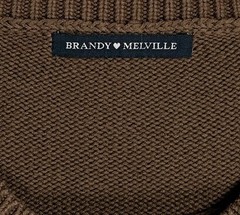 Brandy Melville 45% cotton 55% acrylic brown knit longsleeve T Shirt