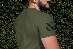 Ronald Reagan Famous Quote Reagan Bush American Flag Sleeve Patriotic Mens