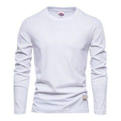 Zonbailon men’s long sleeve Fashion leisure sports pure cotton T-shirt