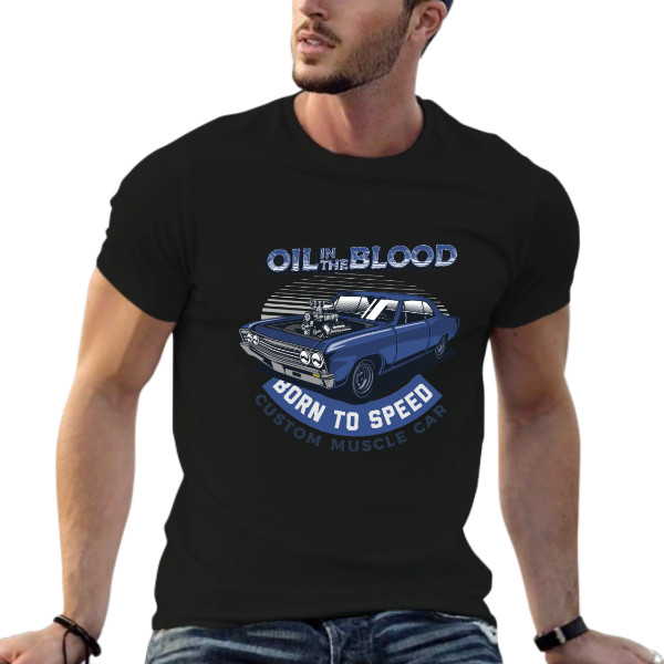 Classic Car Streetwear DTF Graphic Print T Shirt, Size S to 5XL Code 6310-19