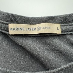Marine Layer Re-Spun T Shirt Men’s Large Black California Surfing Bear Graphic