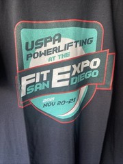 USPA Powerlifting Fit Expo SAN DIEGO 2021 T-Shirt Mens Large Black Workout Gym