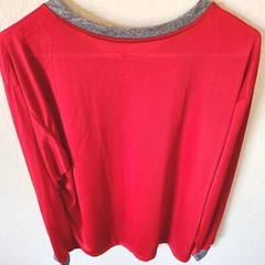 Ecko Unltd T Shirt Mens XL Red Long Sleeve 100% Polyester Jersey Fabric