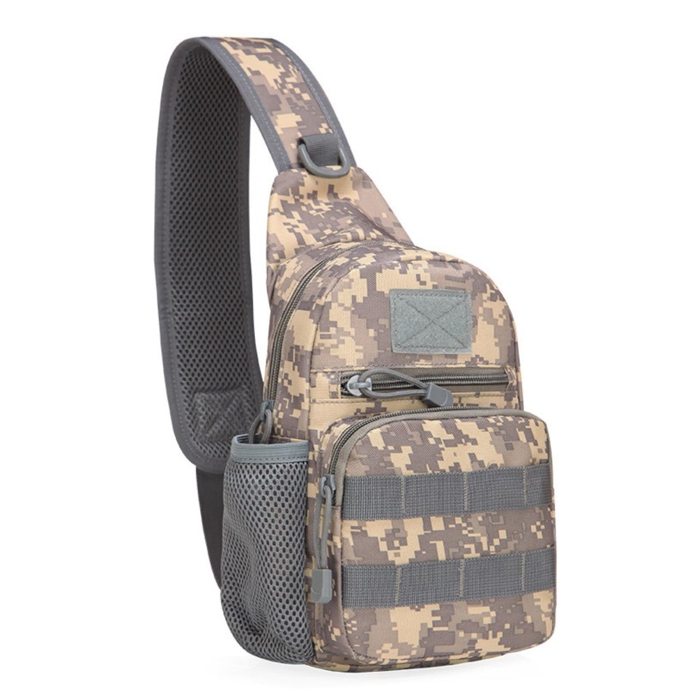 Tactical Chest Sling Bag with Bottle Holder & Key Ring Strap, Military Water …