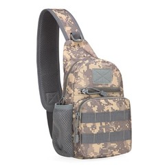 Tactical Chest Sling Bag with Bottle Holder & Key Ring Strap, Military Water …