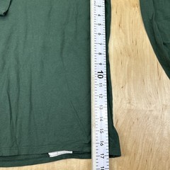 Champion Long Sleeve T Shirt Mens Small Green Script Logo Crewneck Casual Tee
