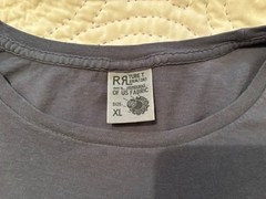 Vintage RRL Spell Out Logo Polo Ralph Lauren Gray Double R L T Shirt Men XL