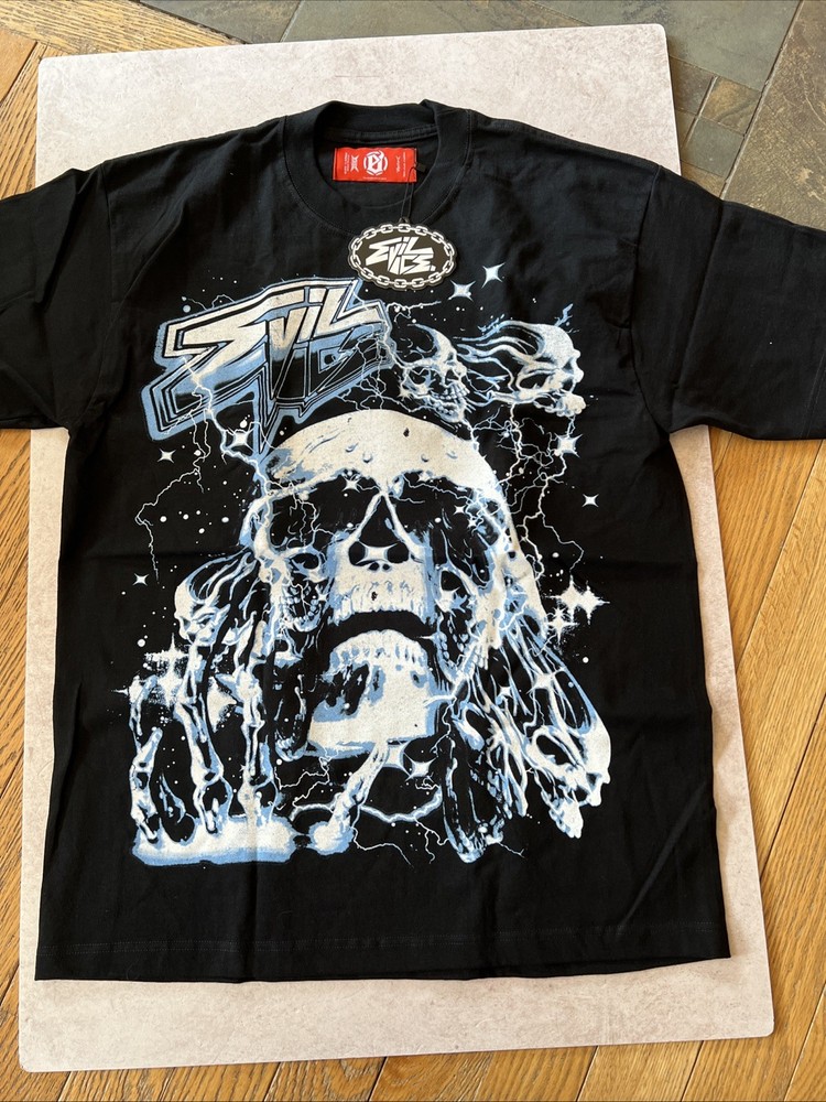 Evil Vice Limited Edition “Blue Skulls” Red Tag Exclusive Black Size Large