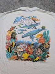 Vintage Nature Aquatic Shirt “Keep Our Oceans Blue” Size Large Single Stitch