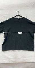 Sada Black Long Sleeve Crewneck Waffle Knit Shirt 4X #45A