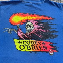 80s SANTA CRUZ SKATEBOARDS COREY O’BRIEN REAPER Vintage T-Shirt Reprint