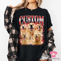 Personalized Pet Bootleg Shirt Custom Dog Cat Photo Tee Gift