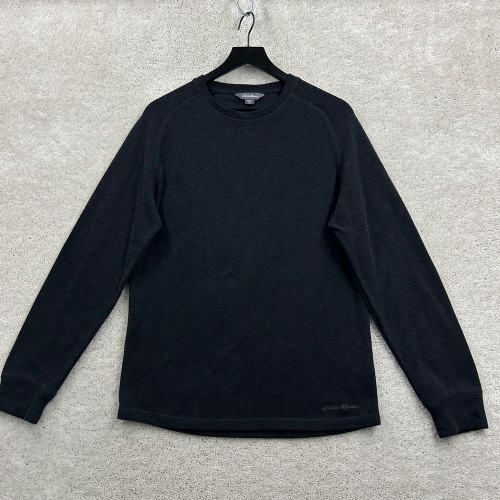 Eddie Bauer Shirt Mens Size Medium Long Sleeve Pullover Cotton Poly Blend Ribbed