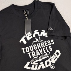NEW MEN’S ADIDAS Team Toughness Travels TEE SHIRT L Black