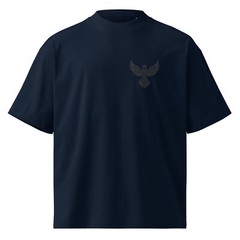 Unisex organic oversized high neck t-shirt