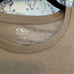 Athletic Works Gray And Tan Long Sleeve Tees Size Medium (Lot Of 2)