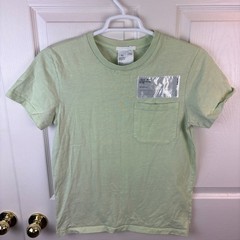 Unisex Helmut Lang Green T-Shirt Embroidered Tag Pocket M’s Small W’s Medium