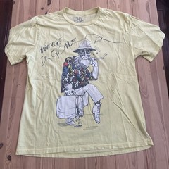 Vintage Dr. Gonzo Graphic T-Shirt Ralph Steadman Fear Loathing Yellow Cotton L