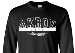 Akron Ohio State T-Shirt Long Sleeve Graphic Tees Unisex Apparel Design