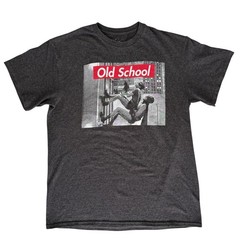 DC Comics Mens Batman T Shirt Sz M Gray Old School Graphic Retro Nostalgia Campy
