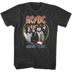 ACDC Highway to Hell Album Cover Art Men’s T Shirt Vintage Rock Band Tour Merch