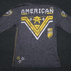 American Fighter by Affliction T Shirt Men’s Large Long Sleeve Graphic Print MMA