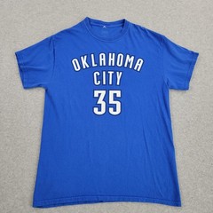 Oklahoma City #35 NBA Shirt Mens Medium Kevin Durant Blue Graphic