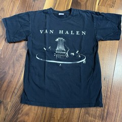 Vintage Anvil Van Halen Smoking Guitar Band Concert T-Shirt Black Size M