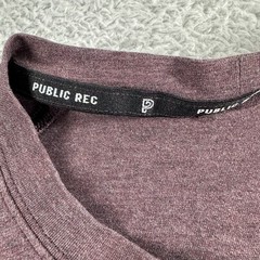Public Rec Shirt Mens Medium Red Burgundy Performance Stretch Pima Cotton Crew