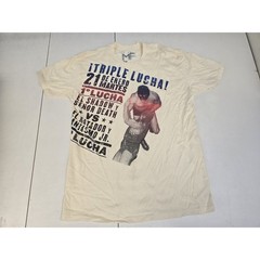 Mighty Fine wrestling AOP tee Lucha Vs El Matador 2005 Vintage Rare Sz L