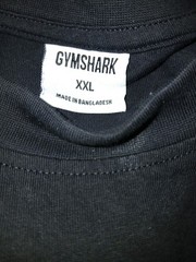 Gymshark Men’s XXL T Shirt Graphic Print Double Sided Work Out Gym Weight