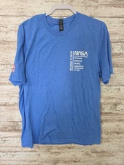Anvil T-Shirt Mens XL Blue NASA Orlando Florida Graphic Short Sleeve Patriotic