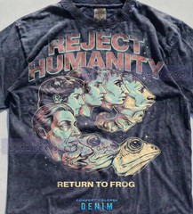 Reject Humanity Return To Frog Evolution Comfort Tee Meme Funny