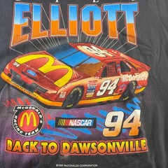Vtg T-shirt XL Bill Elliott Dawsonville NASCAR 1995 Faded Single stitched