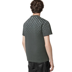LOUIS VUITTON Classic Gradient Monogram Motif T-Shirt Gray Mens Tee Size L