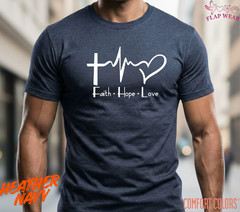 Unisex Faith Hope Love T-Shirt T shirt Men T shirt Women valanity day Romantic