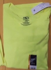 Athletic Works Men’s Acid Yellow Color Cotton Tee Extra Large size, pack of 2