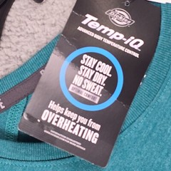 DICKIES FAST DRY Shirt MENS MEDIUM BLUE TEAL OUTDOORS WORKWEAR Cooling UV NWT