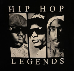 Original Flavor Size Small Hip Hop Legends Black T-Shirt Biggie Eazy-E 2Pac